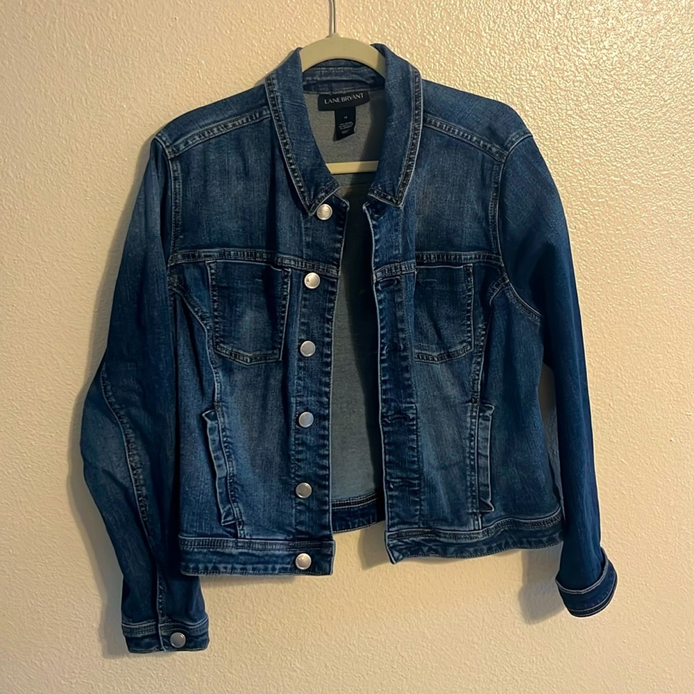 Lane Bryant Dark Wash Jean Jacket